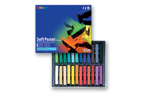 Пастель суха, проф., м'яка, 24 кольори, квадратна, MP-24, MUNGYO, фото 1