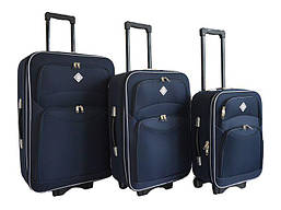 Набір валіз на колесах Bonro Style Синій 3 штуки