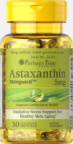 Купить Астаксантин натуральный, Natural Astaxanthin 5 mg, Puritan's ...