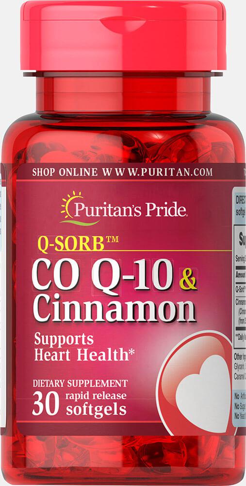 Коензим з корицею, Co Q-10 Cinnamon, Puritan's Pride, 30 капсул