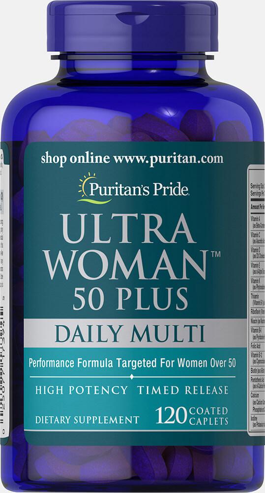 Полівітаміни для жінок старше 50 років, Ultra Woman 50 Plus Multi-Vitamin, Puritan's Pride, 120 таблеток