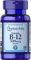 Вітамін В-12, ціанокобаламін, Vitamin B-12, Puritan's Pride, 500 мкг, 100 таблеток