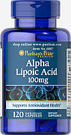 Альфа-ліпоєва кислота, Alpha Lipoic Acid 100 mg, Puritan's Pride, 120 капсул