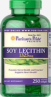 Лецитин соєвий, Soy Lecithin 1325 mg, Puritan's Pride, 250 капсул
