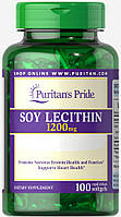 Лецитин соевый, Soy Lecithin 1200 mg, Puritan's Pride, 100 капсул