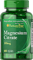 Магній цитрат, Magnesium Citrate 100 mg, Puritan's Pride, 100 капсул