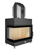 Повітряний кутовий камін "Gavryliv&Sons" із суцільнопонутим склом N72x48x52