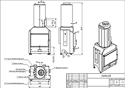 Повітряний камін із водяною надставкою "Gavryliv&Sons" С-700 18 кВт