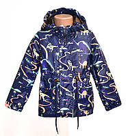 Куртка для мальчика тонкая демисезонная "Дино" 86-122