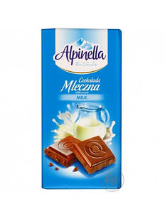 Польський молочний шоколад Alpinella Mleczna, 90 г