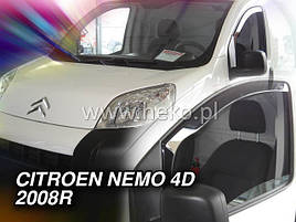 Дефлектори вікон (вітровики) FIAT FIORINO/PEUGEOT BIPPER/CITROEN NEMO 2008 2шт (Heko)