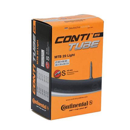 Камера для велосипеда Continental MTB 28/29"x1.75-2.5 Light, 47-662 -> 62-662, PR42mm, фото 1