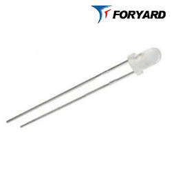 Світлодіод холодно-білий 3 мм. FYL-3014 UWC 6-8cd (круглий, прозорий), 30 ° FORYARD