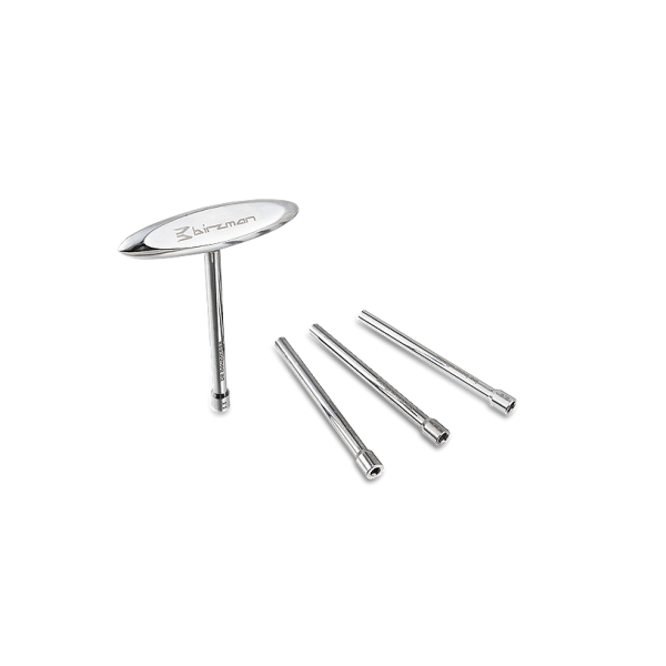 Велоключ для спиць з Т-подібною ручкою, сріблястий, Birzman