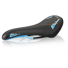 Сідло для велосипеда XLC SA-M01 All MTN, чорно-синьо-жовтогаряче, Unisex, 282x135mm, 295гр.