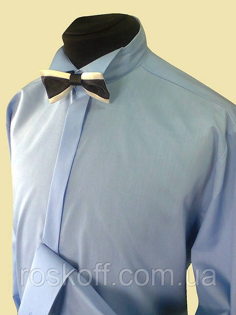 Чоловічі сорочки під краватка метелик блакитного кольору
