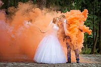 Дым для свадебных фотосессий, 50 секунд. красный, синий, зеленый, желтый, оранжевый