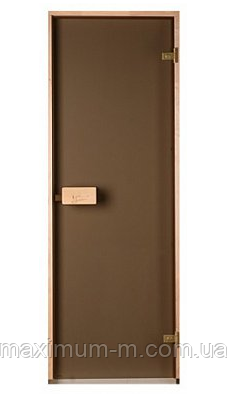 Скляні двері для лазні та сауни Saunax Classic прозора бронза, фото 1