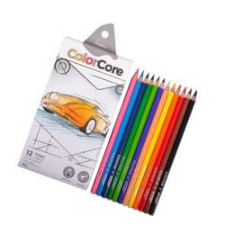 Кольорові олівці "Машина" 12 кольорів + 1 чорнографіт
