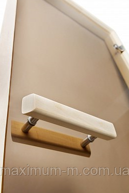 Стеклянная дверь для бани и сауны INTERCOM прозрачная бронза липа - фото 2 - id-p691013837