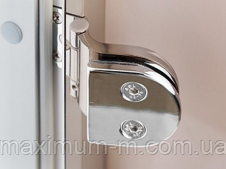 Стеклянная дверь для хамама INTERCOM прозрачная бронза алюминий - фото 3 - id-p691023313