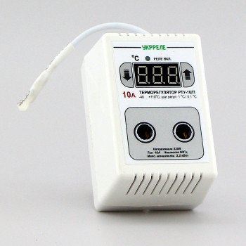 Терморегулятор в розетку для обігрівача, тепловентилятора (-40°...+110°, реле 10А) РТУ-10-П-NTC-К