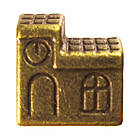 Набір 5 шт Намистини 11 мм Шарм Будинок, Метал, Колір Бронза, Отвір 5 мм, Шарми на Паракорд, Фурнітура Біжутерію, фото 3