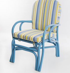 Крісло з ротанга Тоскана (блакитне)