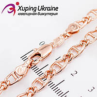 Ланцюжок позолота "овальні ланки з перегородками" 0,5/50 см (Медицинське золото)