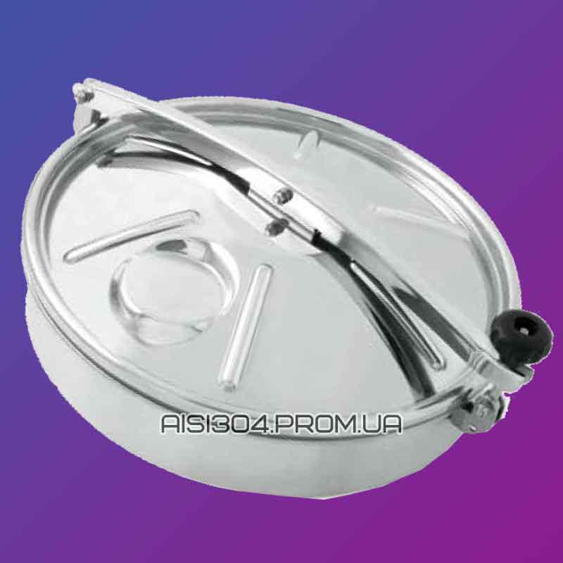Люк нержавіючий без тиску для ємностей Dn 500 AISI 304, фото 1