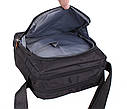 Чоловіча текстильна сумка XL7337BLACK чорна, фото 6