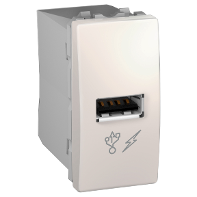 Розетка USB 1-мод. Слонова кістка Unica Schneider, MGU3.428.25