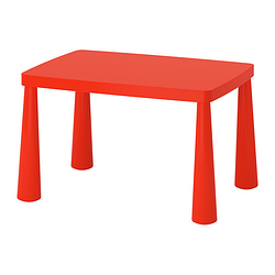 Дитячий стіл IKEA МАММУТ червоний