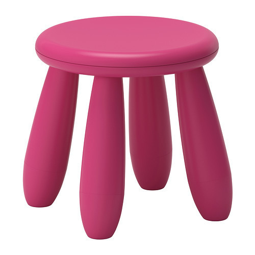 Табурет дитячий IKEA МАММУТ рожевий