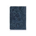 Портмоне для документів шкіряне Shabby "Мистецтво мехенди". Колір блакитний, фото 2