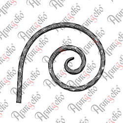 Завиток кований 290х220х12 вальц. Арт. 12.600