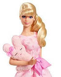 Лялька Барбі з плюшевою іграшкою Barbie Collector It ́s A Girl Barbie with Stuffed Bunny and Doll Stand, фото 4