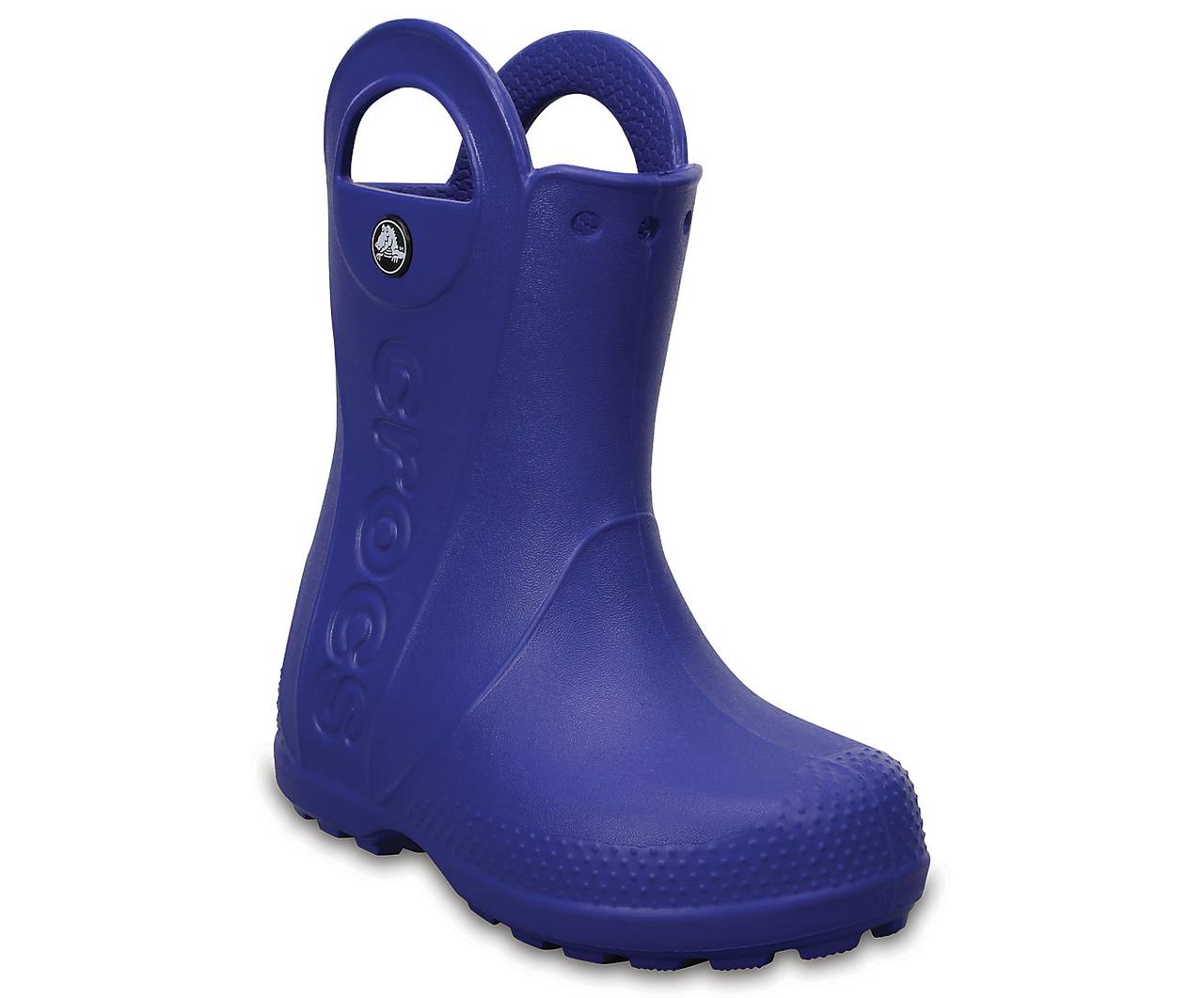 Чоботи гумові для хлопчика дощовики Крокси з ручками / Crocs Kids Handle It Rain Boot (12803), Сині