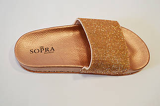 Шльопанці золотисті Sopra PC02, фото 4
