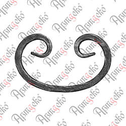 Завиток 135х80х10 вальц. Арт. 10.311