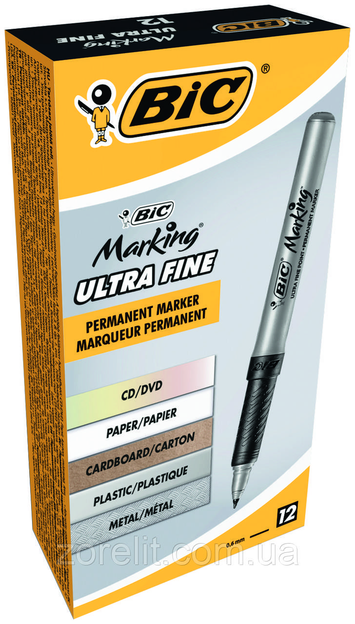 Маркер BIC Marking CD/DVD чорний, фото 1