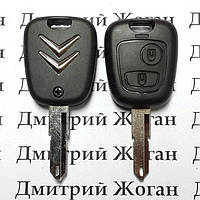 Авто ключ для Citroen (Ситроен) 2 кнопки, с чипом ID46, PCF 7961, 433Mhz, лезвие NE73