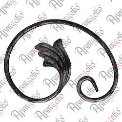 Завиток 190х140х12х6 вальц. правий Арт. 10.243