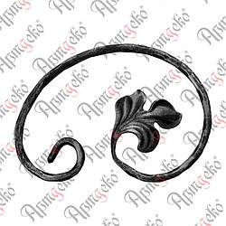 Завиток 150х100х12х6 вальц. лівий Арт. 10.246