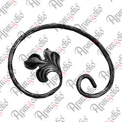 Завиток 150х100х12х6 вальц. правий Арт. 10.247