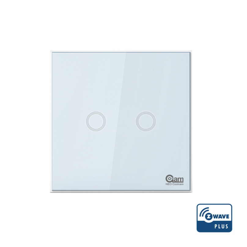 Сенсорний вимикач двоканальний Z-Wave NEO Coolcam Light Switch — NAS-SC01Z