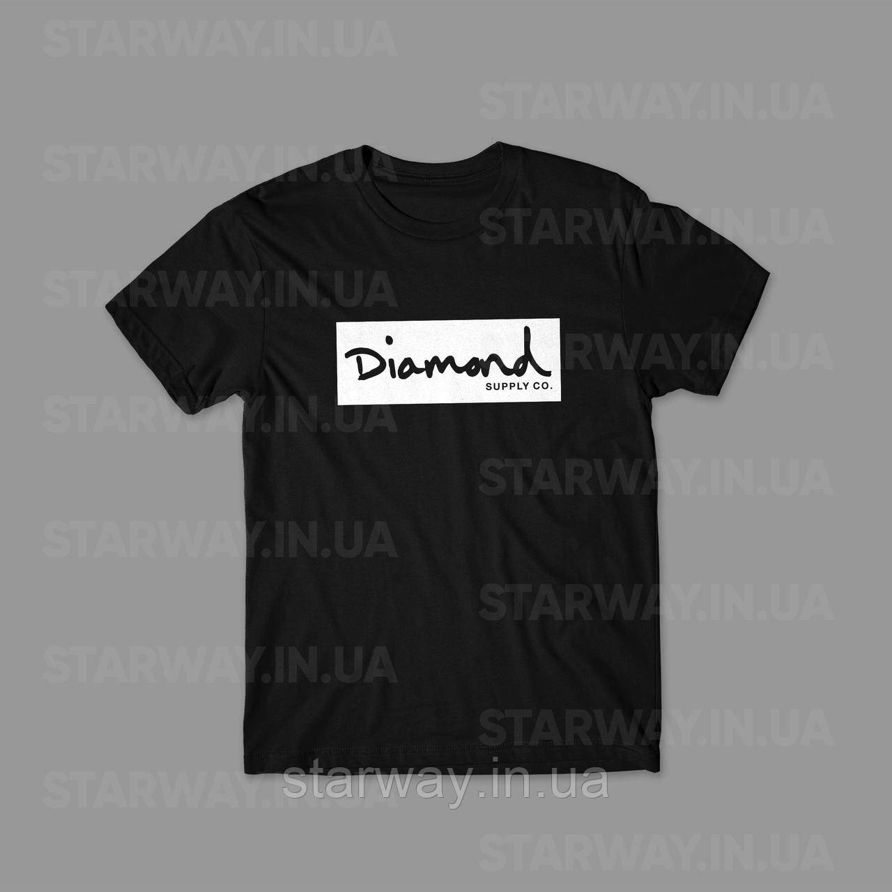 Чорна футболка diamond supply co