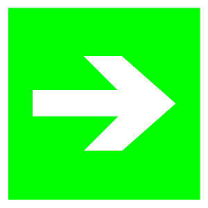 Вказівник Стрілка напрямку 150х150 с-к плiвка