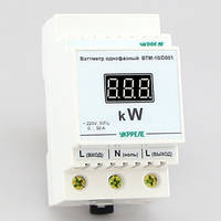 Цифровий ватметр змінного струму на DIN-рейку (10кВт) ВТМ-10-Д