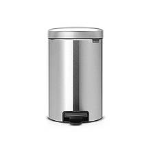 Бак для мусора 12 л Brabantia Pedal Bin MATT STEEL (113604)